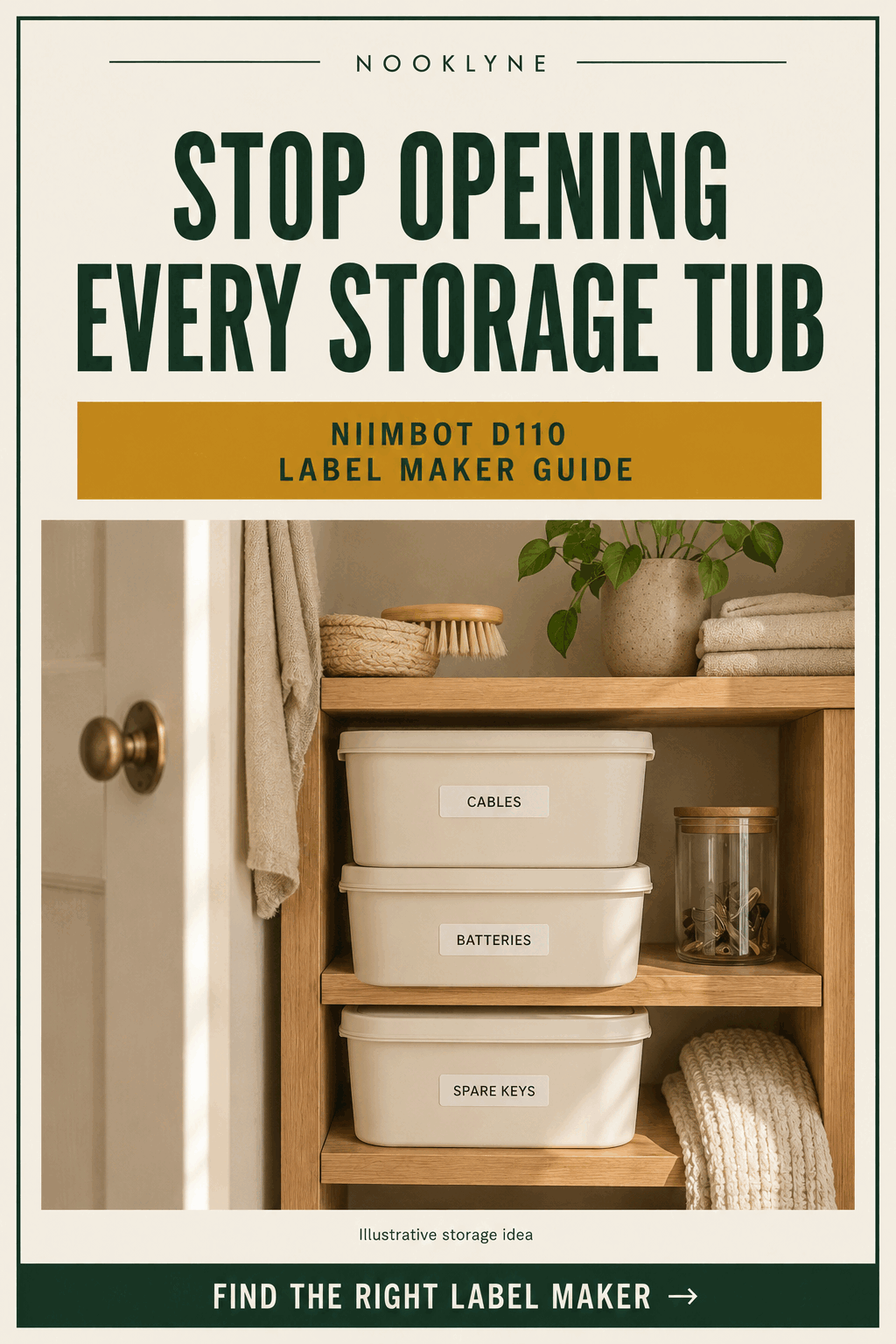 Nooklyne illustration for Stop Opening Every Storage Tub